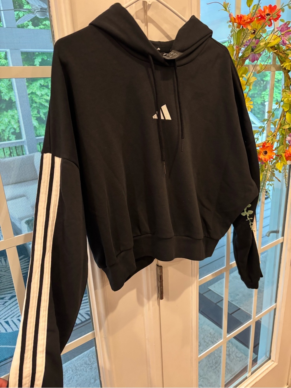 Angel Black Hoodie with White Logo